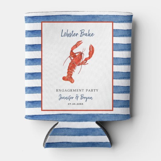 Watercolor Lobster Bake Engagement Party Dosenkühler (Vorderseite)