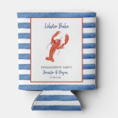 Watercolor Lobster Bake Engagement Party Dosenkühler (Rückseite)