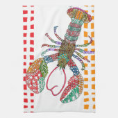 Watercolor Lobster Crustacean Kitchen Towel Geschirrtuch (Vertikal)