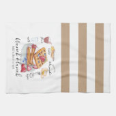 Watercolor-Logo Waffelrestaurant Business Geschirrtuch (Horizontal)