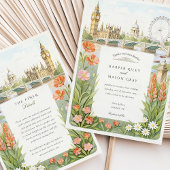 Watercolor London Big Ben Wedding Einladung