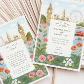 Watercolor London Big Ben Wedding Einladung