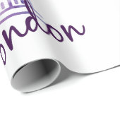 Watercolor London Geschenkpapier (Rolleneckpunkt)