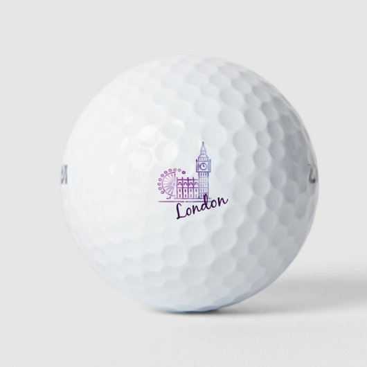Watercolor London Golfball (Vorderseite)