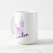 Watercolor London Kaffeetasse (Vorderseite Links)
