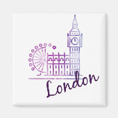 Watercolor London Magnet (Vorne)