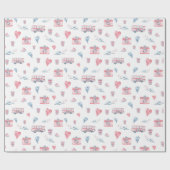 Watercolor London Pattern Geschenkpapier (Flach)