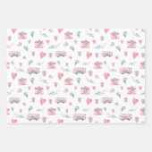 Watercolor London Pattern Geschenkpapier Set (Vorderseite 2)