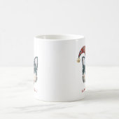 Watercolor Long Haired Chihuahua Weihnachtsweihen Kaffeetasse (Mittel)