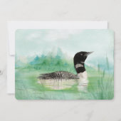 Watercolor Loon Bird Party - Einladung (Vorderseite)