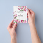 Watercolor Lotus Blume Indian Wedding Flyer (Gruppe)