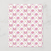 Watercolor Lotus Blume Indian Wedding Flyer (Hinten)