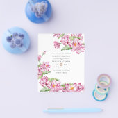 Watercolor Lotus Blume Indian Wedding Flyer (Einzeln)
