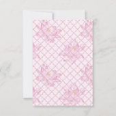 Watercolor Lotus Blume Indian Wedding RSVP Karte (Rückseite)