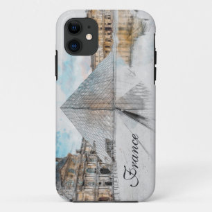 Watercolor Louvre iPhone Case - Artistic Paris