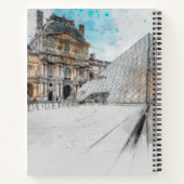 Watercolor Louvre Notebook - Paris Art Travel Notizblock (Rückseite)