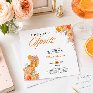 Watercolor Love auf den ersten Spritzer Brautparty Einladung