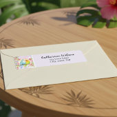 Watercolor Love Birds with Pink Flowers