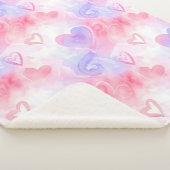 Watercolor Love Flow Pastel Pink Purple Heart Sherpadecke (3/4)