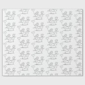 Watercolor Love Heart Romantic Paar Geschenkpapier (Flach)