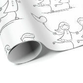 Watercolor Love Heart Romantic Paar Geschenkpapier (Rolleneckpunkt)