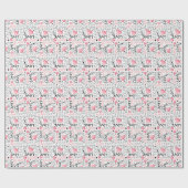 Watercolor Love Script and Pink Hearts Valentine's Geschenkpapier (Flach)