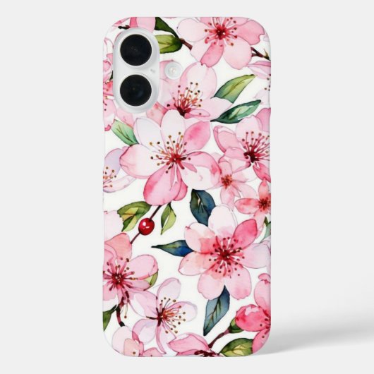 Watercolor Lovely Cherry Blossoms Case-Mate iPhone Hülle (Rückseite)