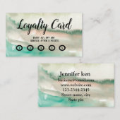 WATERCOLOR Loyalitätskarte Treuekarte (Vorne/Hinten)
