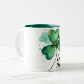 Watercolor Lucky Charm Zweifarbige Tasse (Vorderseite Links)