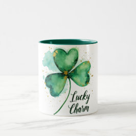 Watercolor Lucky Charm Zweifarbige Tasse