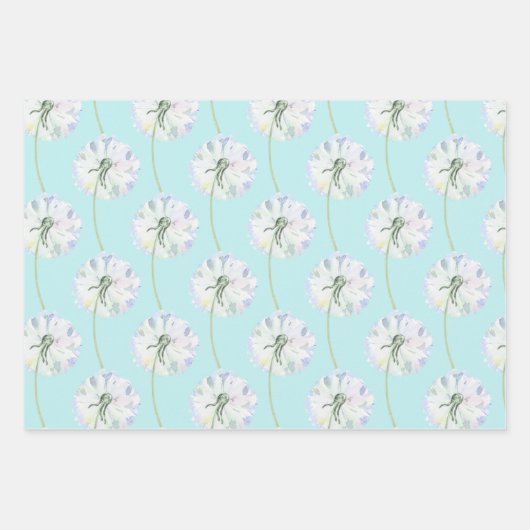 Watercolor Lüster Wrapping Paper Sheets Geschenkpapier Set (Vorderseite 2)