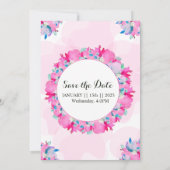 Watercolor Luxus Hochzeitsreise Einladung Karte De (Rückseite)