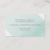 WATERCOLOR Luxus und modernes Design Visitenkarte (Rückseite)