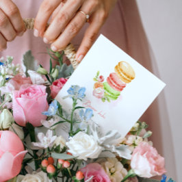 Watercolor Macaroons Baby Dusche Einladung