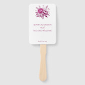 Watercolor Magenta Peony-Wedding Fächer (Vorderseite)