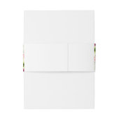 Watercolor Magenta Red Amaryllis Wedding Einladungsbanderole (Rückseitenbeispiel)