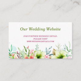 Watercolor Magenta Red Amaryllis Wedding Website Begleitkarte