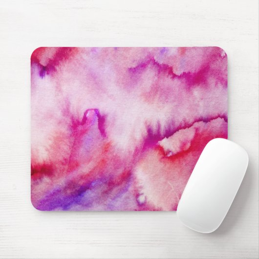Watercolor magenta wash mousepad (Mit Mouse)