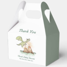 Watercolor Magic Dragon Mountain Boy Baby Dusche