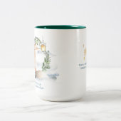 Watercolor Magic Fox im Winter Wunderland Zweifarbige Tasse (Mittel)