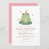 Watercolor Magic Frog Kinderdusche Einladung (Vorne/Hinten)
