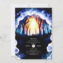 Watercolor Magic Woodland Geburtstag