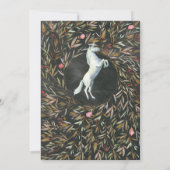 Watercolor Magical Fairytale Unicorn Kinderdusche Einladung (Rückseite)