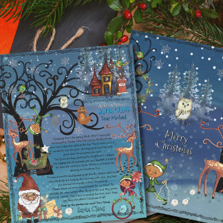 Watercolor Magical  Letter from Santa | Reindeer 