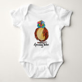 Watercolor Magical Owl mit Regenbogenfedern Baby Strampler (Vorderseite)