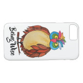 Watercolor Magical Owl mit Regenbogenfedern Case-Mate iPhone Hülle (Rückseite (Horizontal))