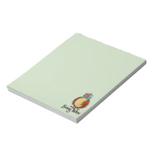 Watercolor Magical Owl mit Regenbogenfedern Notizblock