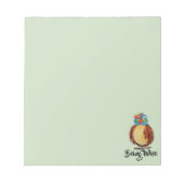 Watercolor Magical Owl mit Regenbogenfedern Notizblock (Vorderseite)