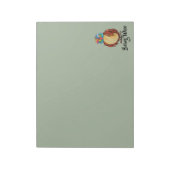 Watercolor Magical Owl mit Regenbogenfedern Notizblock (Rotiert)