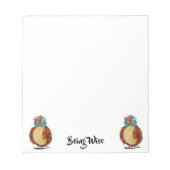 Watercolor Magical Owl mit Regenbogenfedern Notizblock (Vorderseite)